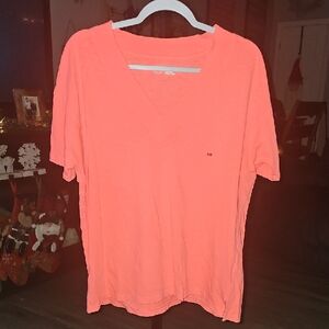Aerie GORGEOUS NWON CORAL Oversized Vneck Tshirt. Sz XXS!! Sold Out! NWTS!!